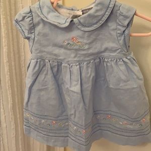 Carter’s light blue baby dress with bottoms.  9 MO